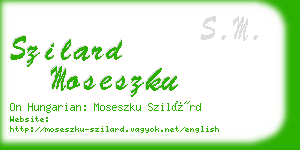 szilard moseszku business card